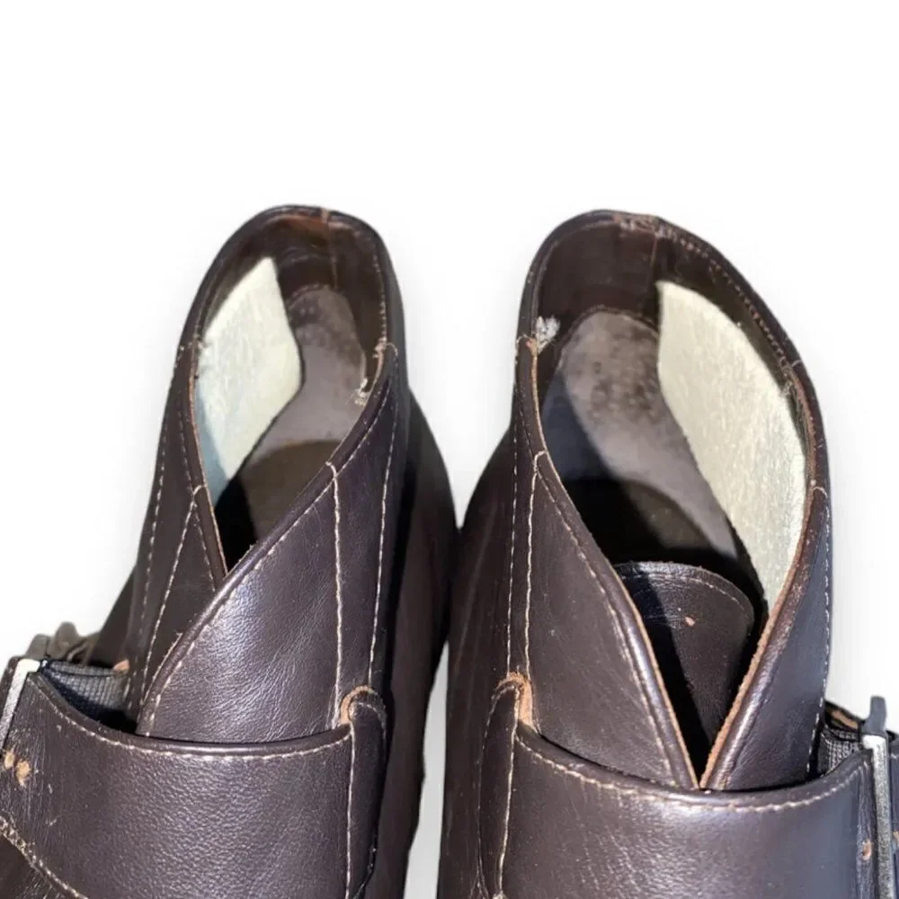 Etienne Aigner Showtime Ankle Boots Brown‎ Leather Women's 8.5